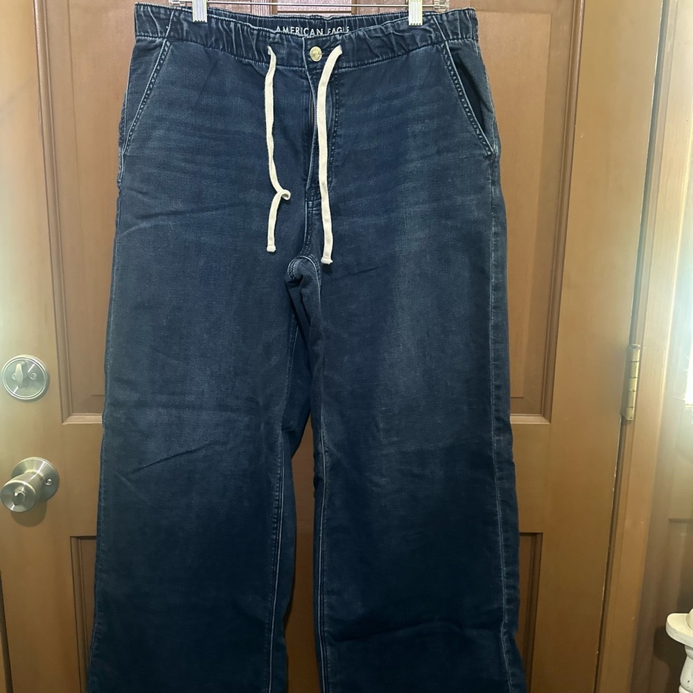 American Eagle Outfitters Low Rise Blue Casual Pants